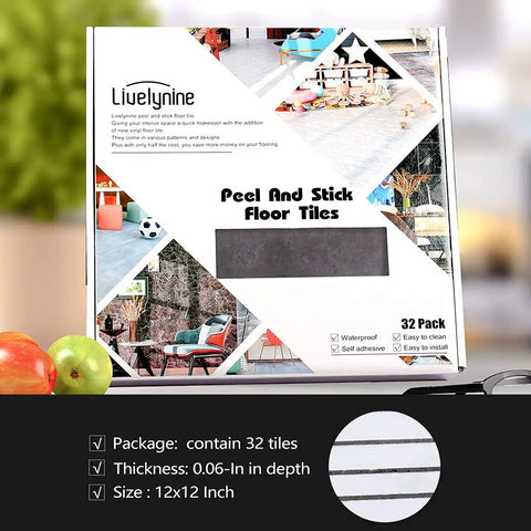 Charcoal Grey Peel And Stick Floor Tiles 12 By 12 Inches Vinyl Waterproof Bathroom Flooring 32 Pack Removable Groutable Easy Install No Tools Needed Sticky Tiles For Laminate Or Linoleum