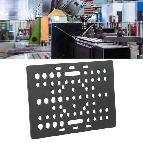 Gantry Plate Aluminum High Strength Black Anodized For 3D Printer And Milling Machines in a workshop with CNC machine.