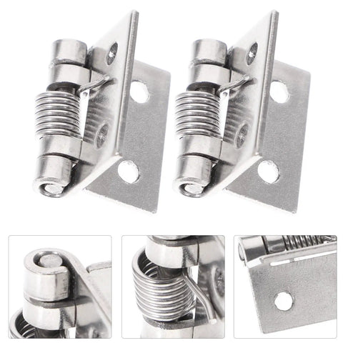 Self Closing Spring Butt Hinges Stainless Steel 10 Pack With Brushed And Polished Silver Finish Rust Proof Built In Strong Spring