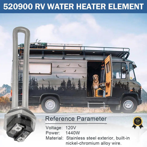 Replacement RV Water Heater Element For Suburban Sw Series 1440W 120V Screw In Fits 520900 520789 232794 next to RV