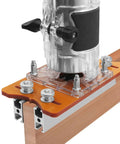 Shop Ready 2 In 1 Aluminum Alloy Wood Router Base Compact Palm Router Bracket For Cabinet Buildouts Smooth As Silk 65 Millimeter Slotting Plate mounted on wood.