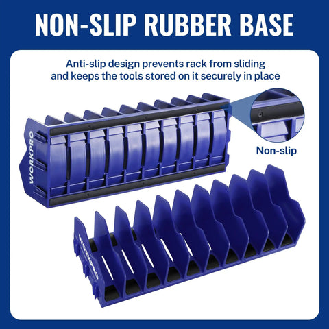 Two Pack Pliers Organizer Rack With No Slip Rubber Base 20 Slot Tool Box Organizer For Drawers And Cabinets blue plastic racks