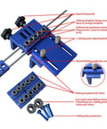 High Precision Dowel Jig Set With Cam Guide For Woodworking And DIY Projects labeled parts and accessories view