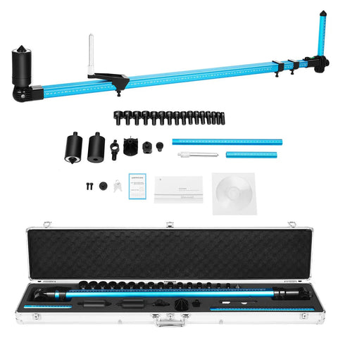 2D Measuring System For Auto Body Pros Universal High Precision Frame Measuring Ruler And Tram Gauge Tool in case