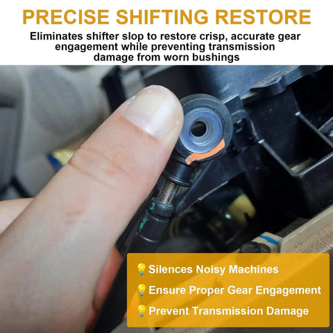 Close-up of Shifter Cable Bushing Repair Kit For 1997 2013 C5 Corvette installation in progress, precise gear engagement