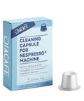 Cleaning Capsule Pods For Nespresso OriginalLine Machines 6 Pack Descaling Pods And Cleaning Solution To Remove Residue And Oils on box with pod
