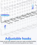 Two Pack Multi Prong Pegboard Accessories Organizer Kit with Tool Storage Hooks for workshop shown installed on pegboard