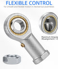 Heavy Duty PHSB4 Rod End Bearing One Quarter Inch Bore One Quarter Twenty Eight Right Hand Thread Chrome Plated Steel Build for steering