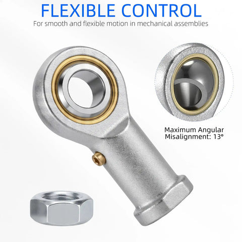 Heavy Duty PHSB4 Rod End Bearing One Quarter Inch Bore One Quarter Twenty Eight Right Hand Thread Chrome Plated Steel Build for steering