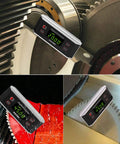 3 In 1 Digital Inclinometer Protractor And Level With Magnetic V Groove Backlit Display 0 To 360 Degrees Angles Tool on gears.