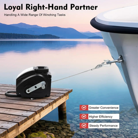 Premium 300W Electric Winch With 12V DC Power And Rugged Steel Body For Heavy Duty Towing And Hoisting Jobs That Need Serious Muscle And Reliable Grip on dock pulling boat.