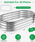 Raised Garden Bed Kit With Galvanized Planter Boxes 2 Pack 4x2x1ft Easy Assembly Outdoor Garden Bed For Veggies Fruits And Flowers Includes Gloves Wrench And Galvanized Nuts And Bolts