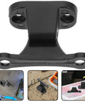 Heavy Duty Black Nylon Rv Door Latch Kit With Secure Catch And Easy Install For Camper Trailer Entry Stopper, front view.