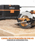 Pro Grade Cordless Circular Saw Featuring 165Mm Tct Blade For Wood Metal And Plastic Smooth As Butter Heavy Duty 850W Power Tool with dust extraction.