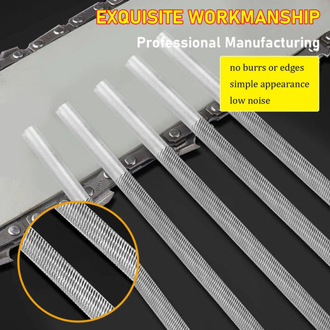 Three Sixteenth Inch Chainsaw File Set 12 Pack Pro Circular Chainsaw Sharpening Files with rugged bearing steel, 3/16 inch