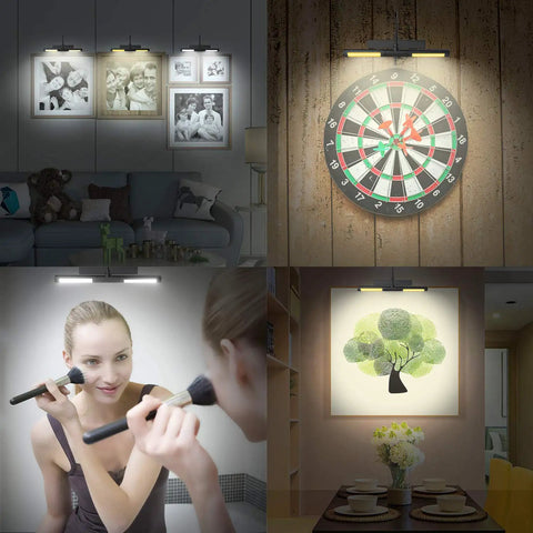 Rechargeable Picture Light With Remote For Paintings And Wall Art, Wireless Dimmable LED Display Lamp, battery operated, 13-inch