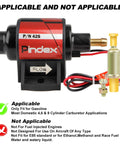 Universal 12V Electric Gasoline Fuel Pump 28 GPH Low Pressure Transfer Pump For Carburetors Two To Three Point Five Psi