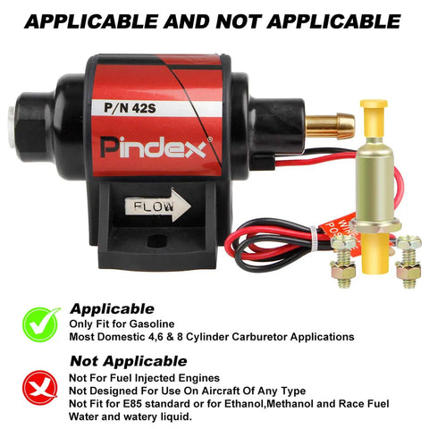 Universal 12V Electric Gasoline Fuel Pump 28 GPH Low Pressure Transfer Pump For Carburetors Two To Three Point Five Psi