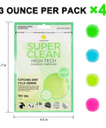 Pro Grade Car Cleaning Gel 4-Pack, 3 oz each, reusable gel putty in package with four colored balls
