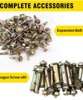 Expansion bolts and hexagon screws set, 80 pieces each, complete accessories for Beefy Heavy Duty 14 Gauge Steel 4x4 Post Base Brackets.