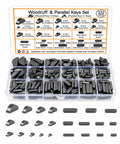 Badass 222 Pcs Metric Woodruff Half Moon Key Assortment Kit With Parallel Shaft Keys Carbon Steel Build For Garage Crew And Mechanic Shop Fixups Sweet Gear To Handle Heavy Machinery Repair Jobs Without Sweat, assorted sizes in case