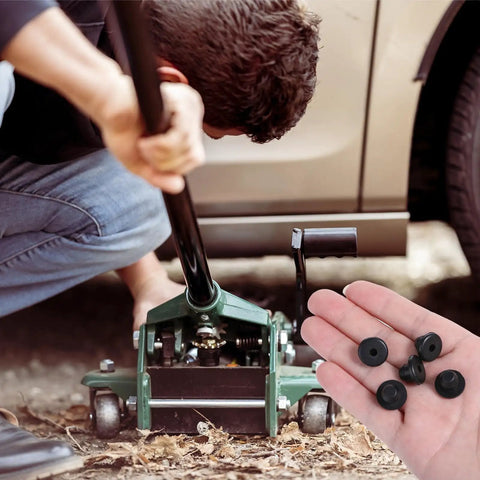 12 Piece Flat Head Rubber Hydraulic Jack Oil Plug Set For 5/16 Inch Holes Universal Floor Jack Filler Bung Replacement Parts Leakproof Rubber Plugs For Oil Reservoir Filler Hole Reusable And Durable DIY Friendly