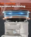Beefed Up AC Compressor With Clutch Co 4574Jc showcasing precision machining for Volkswagen Jetta Golf Passat cooling.