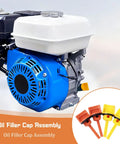 4 Piece Oil Filler Cap Assembly Kit For Small Gas Engines And Portable Generators Including Predator Champion Firman 196cc 212cc 208cc 224cc Models With M18 And M20 Dipsticks