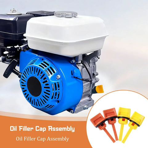 4 Piece Oil Filler Cap Assembly Kit For Small Gas Engines And Portable Generators Including Predator Champion Firman 196cc 212cc 208cc 224cc Models With M18 And M20 Dipsticks