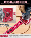 4 In 1 Router Milling Groove Bracket Aluminum Alloy Circle Cutting Jig For Cabinet Hardware And Woodworking Router Guide