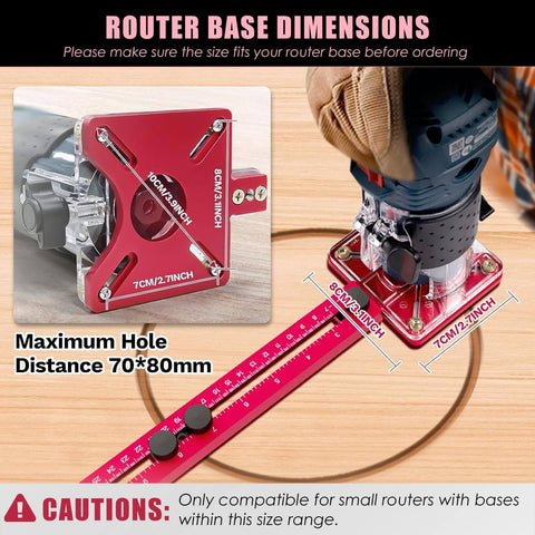 4 In 1 Router Milling Groove Bracket Aluminum Alloy Circle Cutting Jig For Cabinet Hardware And Woodworking Router Guide
