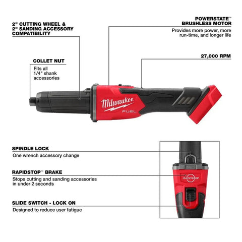 Rock Solid Quarter Inch Cordless Die Grinder With Brushless Motor Rugged Build Refurbished To Look And Work Like New Smooth Operator Designed To Crush Every Demanding Metal Wood And Precision Grinding Task Today