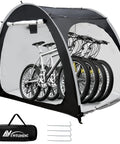 Rugged Outdoor Bike Storage Tent For 4 Bicycles Or 2 Motorcycles Portable Foldable Garage Style Shelter Waterproof Oxford Fabric