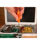 Person using 8 Piece Specialty Pick and Driver Set With Scraper, Pro Grade Precision Picks and Hooks, Chrome Vanadium Steel Shafts for electronics repair
