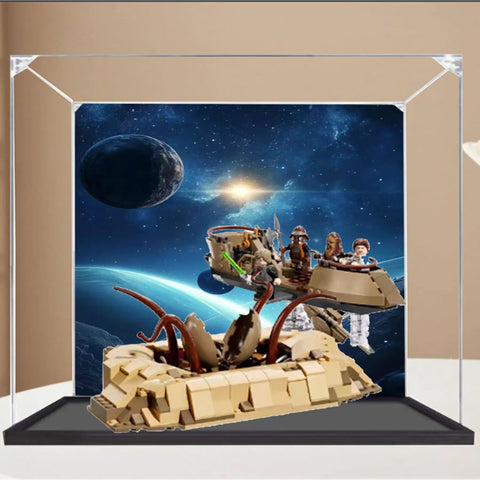 Clear Acrylic Display Case For 75396 Desert Airship And Crater Model Collection That Keeps Dust Out And Is Waterproof