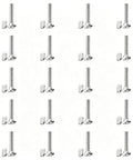 Top Shelf 20-Piece M5 T-Nuts And Bolts Assortment Kit For Aluminum Profiles Featuring Durable Nickel Coating, flange nuts and carbon steel construction.