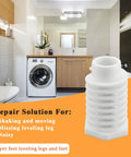 49621 PS1609293 Dryer Leveling Feet Pack Of 4 Replacement Kit For Whirlpool Dryers shown with washer in modern bathroom