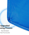 Close-up of Heavy Duty Extra Large Blue Moving Bags stitching detail, showing strong zipper and durable material.