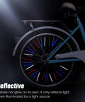 Reflective Bike Spoke Covers Set Of 72 Pieces Red White Blue Wheel Skins For 4th Of July ABS Material on bicycle wheel