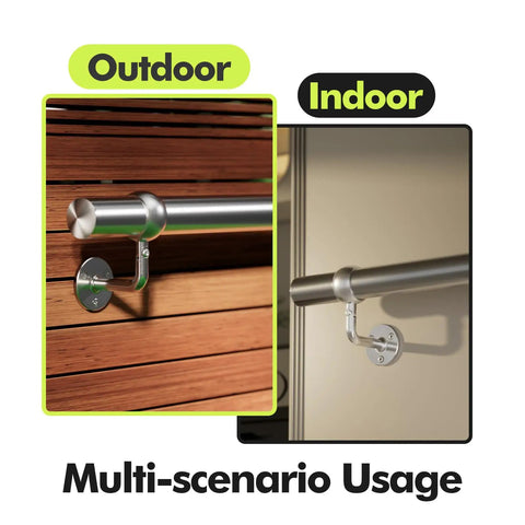 Top Tier Heavy Duty Stair Handrail Kit 30 Inch Stainless Steel 304 Wall Mount Grab Railing System on indoor and outdoor surfaces.