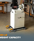 Heavy Duty Universal Mobile Tool Base With 3 Inch Non Marking Wheels, 650 Lb Capacity in workshop setting.