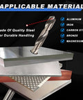 Close-up of drill bit from 263 Piece Thread Repair Kit with HSS Drill Bits and Helicoil Inserts, positioned on metal sheets.