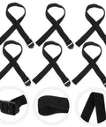 8 Pack Garden Aerator Shoes Straps Durable Lawn Aerating Sandals For Easy Soil Loosening Thatch Reduction Fits All Foot Sizes Outdoor Lawn Care Tool Kit, showing adjustable black straps with buckles.