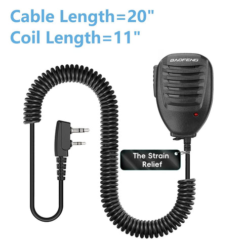 Walkie Talkie Speaker Mic For Baofeng Radios That Play Nice With UV 5R UV 82 BF F8HP Pro 888S And More 2 Pin K Head PTT Microphone