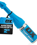Long Reach Heavy Duty Chalk Powder Shot Marker With Vivid Green Dust For Laying Down Crisp Drill Points On Concrete Masonry And Metal Without Sweating On The Daily Job Site Grind, blue chalk marker with tag.