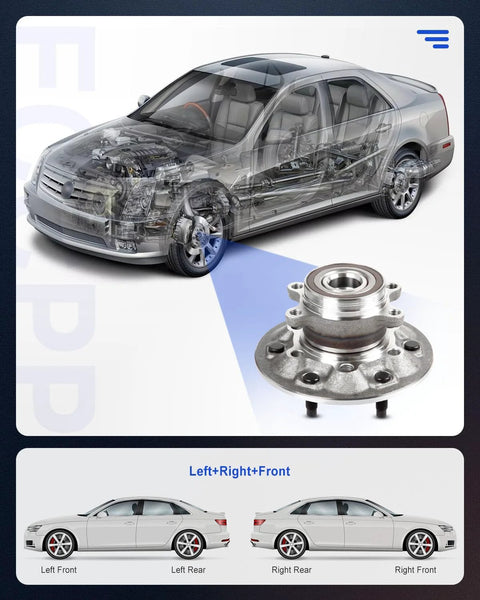 Front Wheel Bearing And Hub Assembly For 2009 2012 Chevrolet Colorado And GMC Canyon 6 Lug 515121 Direct Fit OE Quality 4x4 Models