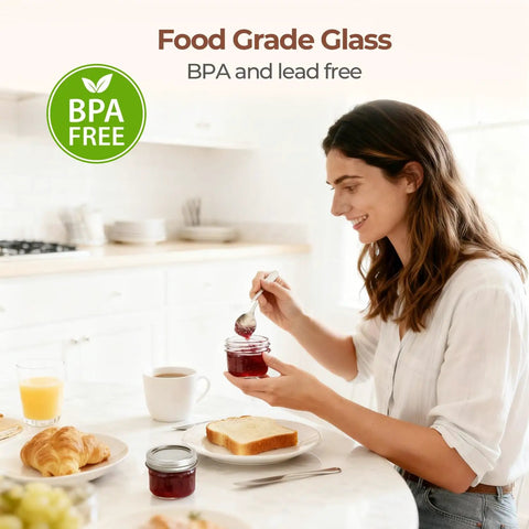 Pretty Dang Awesome Mini Mason Jars 8 Pack Regular Mouth Glass Containers With Tight Screw Top Lids Super Handy For Spices Tiny Jams Pure Honey Party Favors And Quick Pantry Organization Solutions