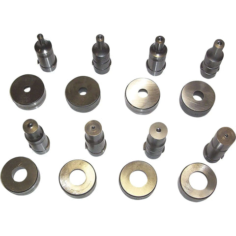 8 Piece Round Punch And Die Set MP4146 For Ironworkers Includes 9/32 11/32 13/32 15/32 17/32 21/32 25/32 29/32 Inch Sizes
