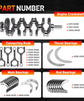 Super Reliable 2.4L Engine Crankshaft Connecting Rods And Bearings Kit Fits Perfect On Hyundai Santa Fe Sport Sonata Tucson And Kia Sorento Optima Sportage Like A Glove For Easy Replacement engine parts illustration.