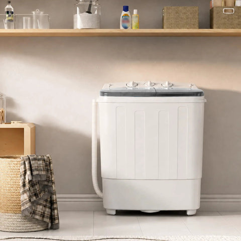 Game Changing Portable Washer And Dryer Combo Featuring An 18 Pound Twin Tub Setup in a compact design for small spaces.